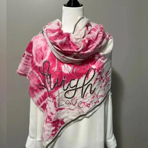 Monari Live Laugh Love  Tie Dye Scarf